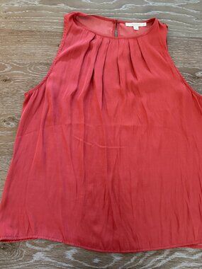 Womens Stitch Fix Fun2Fun dark pink carly pleated sleeveless blouse size XL
